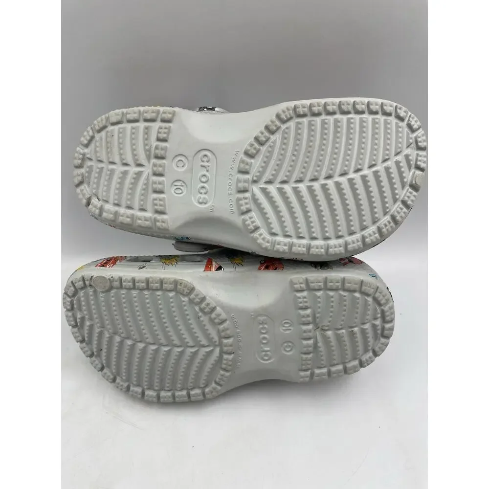 CROCS Kids Classic Race Cars Graphic Clog Mirage / Multi Gray Size 10